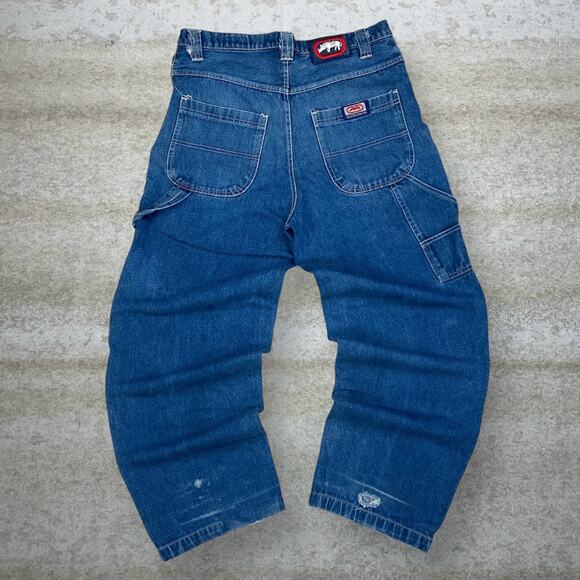 Ecko Unltd Other - Vintage Y2K Ecko Skater Carpenter Jeans 36x30 Baggy Wide Medium Wash Denim Rap